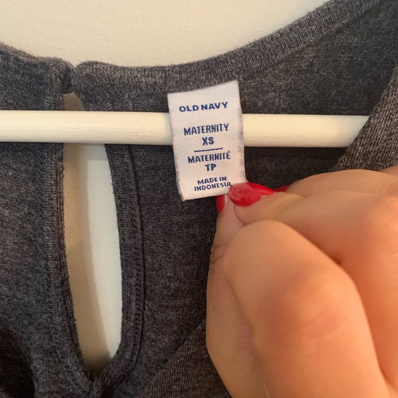 Grey Maternity Twist-Front Tie-Waist Jumpsuit - Picture 5 of 5